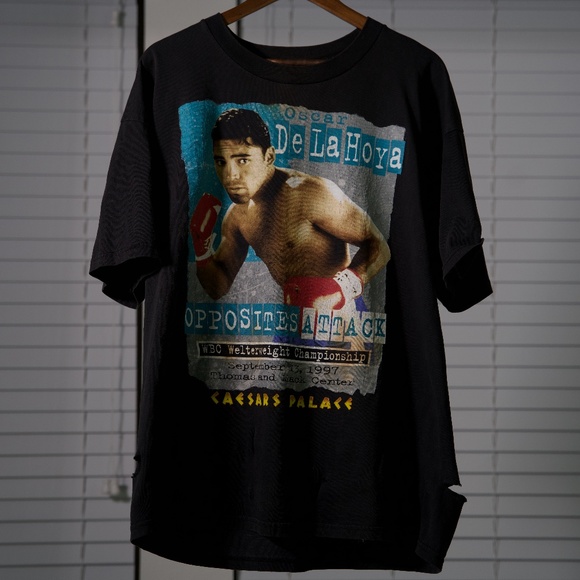Oscar De La Hoya WBC CHAMPIONSHIP T-SHIRT   1990'S - Picture 1 of 2